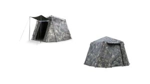 Prístrešok + Prehoz Bank Life Blockhouse Camo Pro + Overwrap