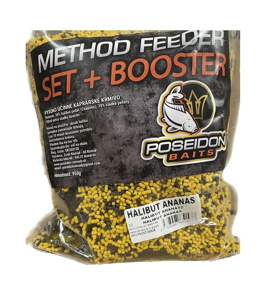 Poseidon Feeder Box Halibut 1Kg Pellet Method Feeder mit Liquid